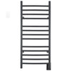 Ancona Svelte Rounded 13-Bar Hardwired Towel Warmer in Matte Black with Wifi Timer
