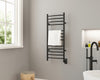 Ancona Svelte Rounded 40 in. Hardwired Electric Towel Warmer and Drying Rack in Matte Black