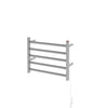Prima Dual 5-Bar Hardwired and Plug-in Electric Towel Warmer in Brushed Stainless Steel