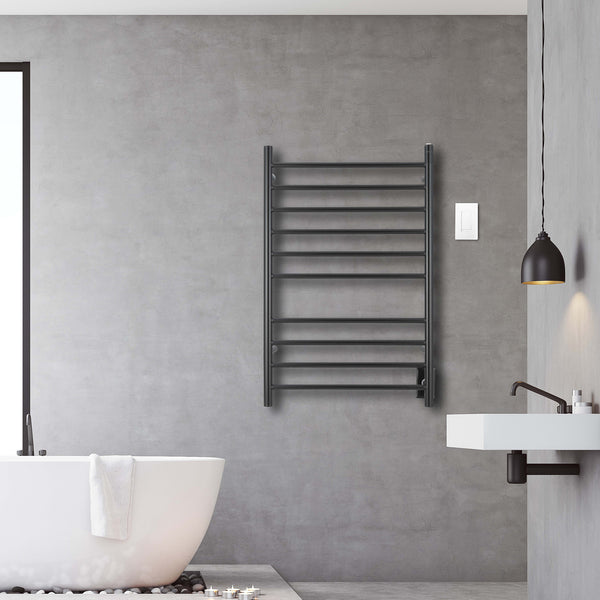 Ancona Novara Dual 10-Bar Wall Mount Towel Warmer in Matte Black with WiFi timer