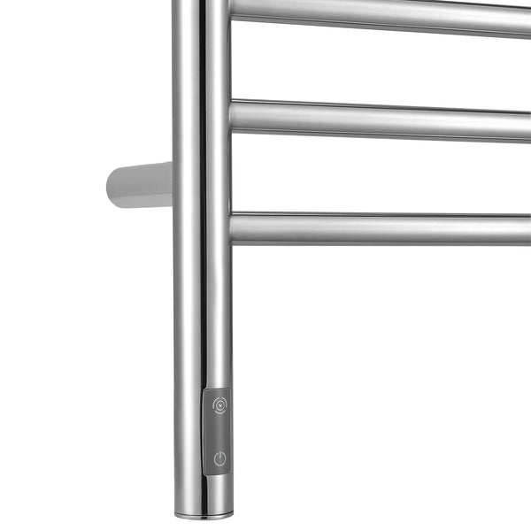 Lustra OBT 12 Bar Dual Wall Mount Towel Warmer with On-Board Timer in Polished Stainless Steel