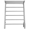 Miazzo 5-Bar Electric Wall Mount Plug-In and Hardwire Towel Warmer with Shelf in Polished Stainless Steel