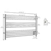Ancona Amplia Dual 12-Bar Hardwired and Plug-in Towel Warmer in Chrome with Digital Wall Timer