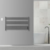 Ancona Amplia Dual 12-Bar Hardwired and Plug-in Towel Warmer in Matte Black with WiFi Timer