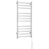 Prima Dual XL 12-Bar Hardwired and Plug-in Electric Towel Warmer in Brushed Stainless Steel