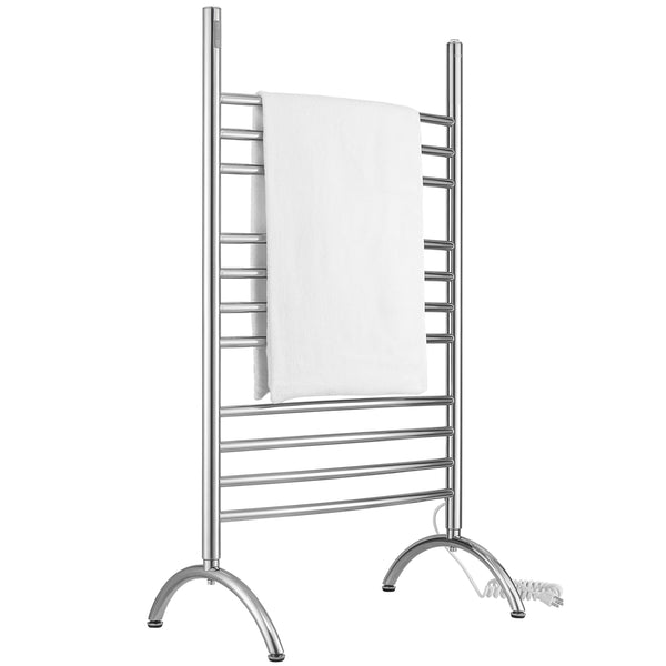 Ava OBT 3 in 1, 11 Bar Towel Warmer with Integrated On-Board Timer in Polished Stainless Steel