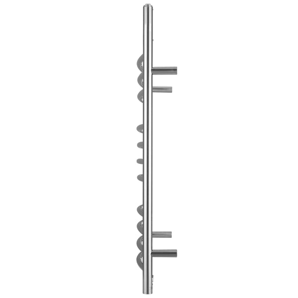 Porte-serviettes chauffant 3-en-1 à 11  barres en acier inoxydable poli de la gamme Ava OBT d’Ancona avec minuterie intégrée