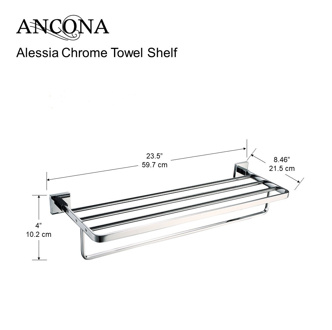 Alessia Chrome Towel Shelf