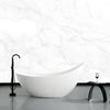 Ancona 17” Bathroom Shower Bench in Pure Acrylic Stone in Matte Black