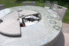 Bellariva Collection 7-Piece Aluminum Rattan Patio Dining Set