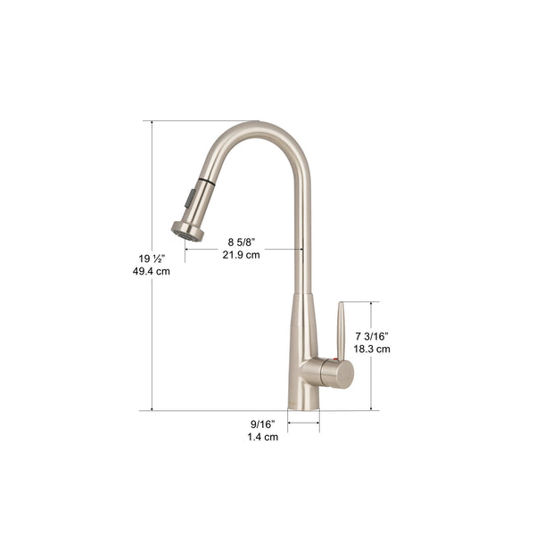 Signature II Pull Out Single Handle Bar Kitchen Faucet