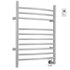 Ancona Comfort 10-Bar Hardwired Wall Mount Towel Warmer with Wall Timer in Brushed Stainless Steel