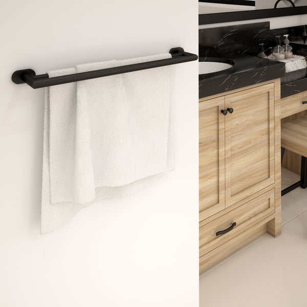 Aria 4-piece Bathroom Accessory Set in Matte Black