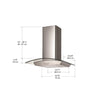 30 in. Glass Canopy Series 400 CFM Convertible Wall Mount Range Hood