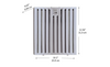 Baffle Filter Wall Glass Canopy 30 in.