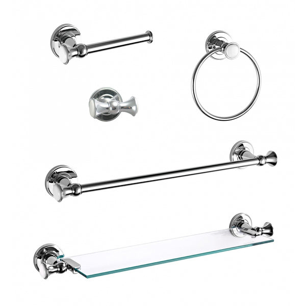 Ensemble 5 accessoires Pure Elegance pour salle de bain