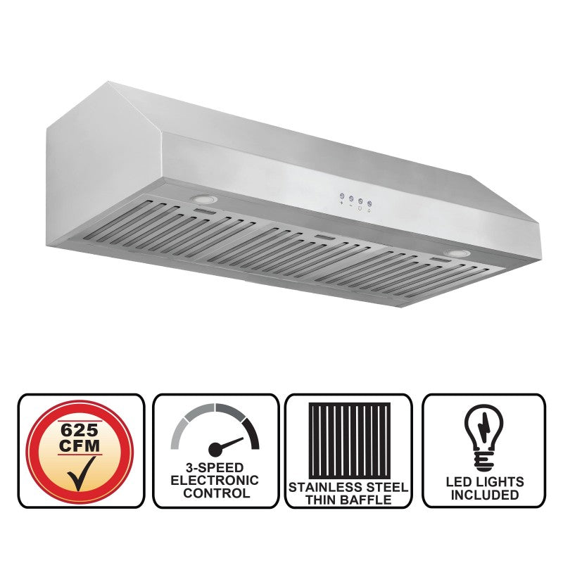 36 in. Advanta Pro Elite Series Range Hood with 625 CFM and 3-Speed Electronic Controls